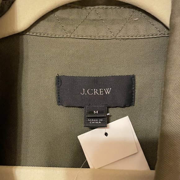 NWOT J.Crew Olive Cropped Fatigue Jacket - Picture 7 of 11